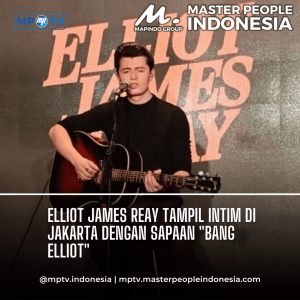 Penyanyi asal Inggris Elliot James Reay saat tampil dalam sebuah konser mini di Jakarta Selatan pada Selasa (28/1/2025). (ANTARA/Farhan Arda Nugraha)